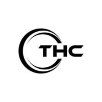 thc letra logo diseño, inspiración para un único identidad. moderno elegancia y creativo diseño. filigrana tu éxito con el sorprendentes esta logo. vector