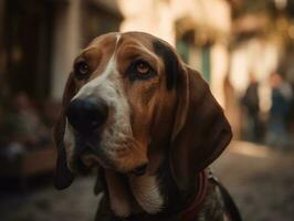 Hound dog created with Generative AI technology photo