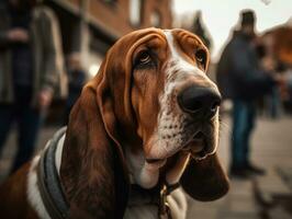 Beagle dog created with Generative AI technology photo