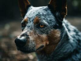 Australian Cattle dog created with Generative AI technology photo