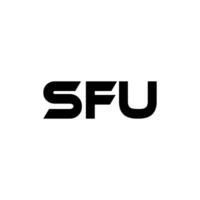 SFU Letter Logo Design, Inspiration for a Unique Identity. Modern Elegance and Creative Design. Watermark Your Success with the Striking this Logo. vector