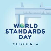 World Standards Day design template good for celebration usage. globe vector illustration. flat design. banner template. vector eps 10.