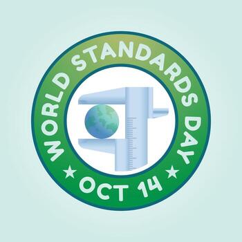 World Standards Day design template good for celebration usage. globe vector illustration. flat design. banner template. vector eps 10.
