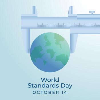 World Standards Day design template good for celebration usage. globe vector illustration. flat design. banner template. vector eps 10.