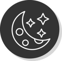 diseño de icono de vector de luna