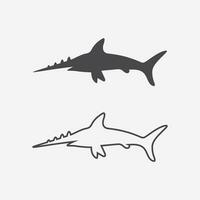 plantilla de logotipo de diseño de icono abstracto de pescado, símbolo de vector creativo de club de pesca o tienda en línea.