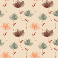 Hand drawn floral flower pattern. vector