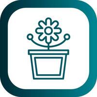 Flower Pot Vector Icon Design