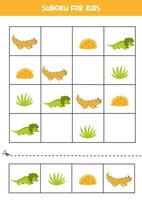 Educational Sudoku game with cute Australian animals. vector