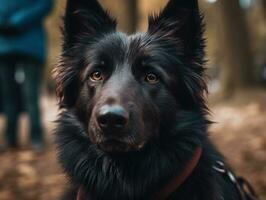 Belgian Sheepdog dog created with Generative AI technology photo