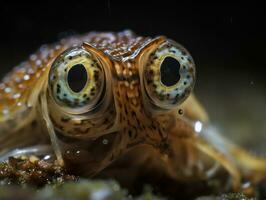 Squid portrait created with Generative AI technology photo