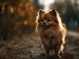 perro de Pomerania perro creado con generativo ai tecnología foto