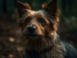 Australian Terrier dog created with Generative AI technology photo