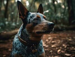 Australian Cattle dog created with Generative AI technology photo