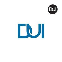 Letter DUI Monogram Logo Design vector