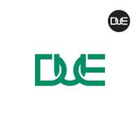Letter DUE Monogram Logo Design vector