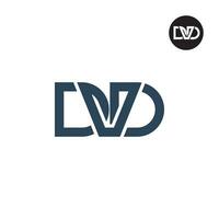 letra DVD monograma logo diseño vector