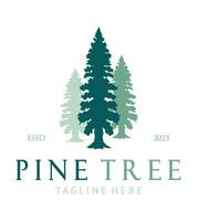 simple pine or fir tree logo,evergreen.for pine forest,adventurers,camping,nature,badges and business.vector vector