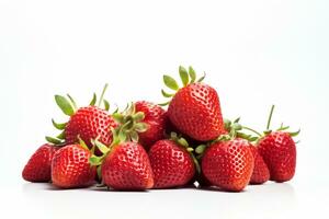 fresh strawberry isolated on white background. fresh strawberry isolated on white background. generative AI photo