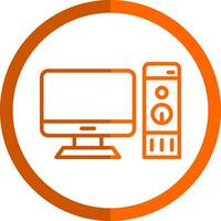 Desktop Computer Vector Icon Design