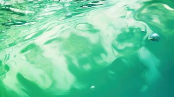 Trendy Summer Nature Banner - Refreshing Aqua Waves and Clear Water Texture - AI Generated photo