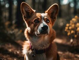 corgi perro creado con generativo ai tecnología foto