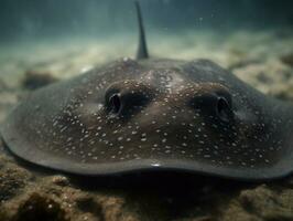 mantarraya retrato creado con generativo ai tecnología foto