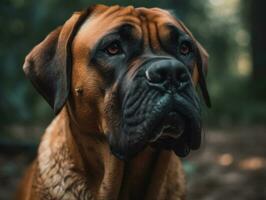 Boerboel dog created with Generative AI technology photo