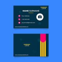 Abstract Geometric Name Card Design for Business or Company vector