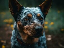 Australian Cattle dog created with Generative AI technology photo