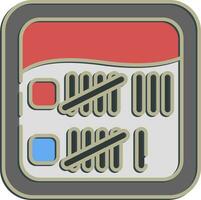 Icon vote counting. Indonesian general election elements. Icons in embossed style. Good for prints, posters, infographics, etc. vector