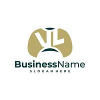 Letter VL Game logo design vector. Luxury VL logo design template concept vector