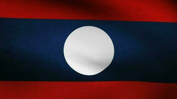 vieux Laos drapeau agitant video