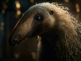 Anteater portrait created with Generative AI technology photo