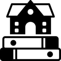 solid icon for bibliographic vector