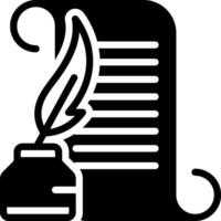 solid icon for poet vector