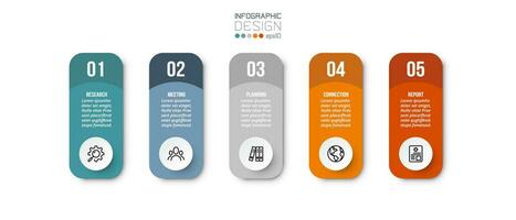 Infographic template business concept with step. vector