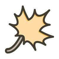 Dry Leaf Vector Thick Line Filled Colors Icon For Personal And Commercial Use.