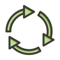 Recycle Vector Thick Line Filled Colors Icon For Personal And Commercial Use.