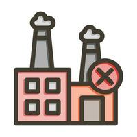 No Fossil Fuels Vector Thick Line Filled Colors Icon For Personal And Commercial Use.