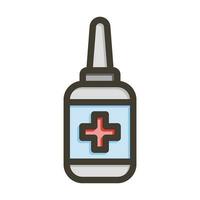 Nasal Spray Vector Thick Line Filled Colors Icon For Personal And Commercial Use.