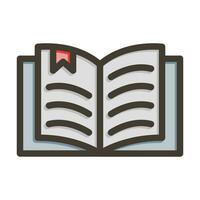 Book Vector Thick Line Filled Colors Icon For Personal And Commercial Use.