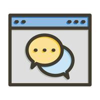 Browser Vector Thick Line Filled Colors Icon For Personal And Commercial Use.