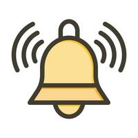 Bell Vector Thick Line Filled Colors Icon For Personal And Commercial Use.