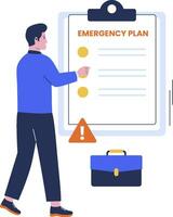 Vector illustration of emergency plan concept