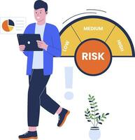 Vector illustration of risk management concept