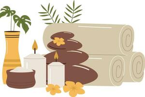 Spa and massage treatment illustration concept vector