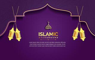 Islamic background and banner design vector