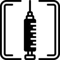 solid icon for needle vector