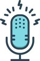 color icon for podcasts vector